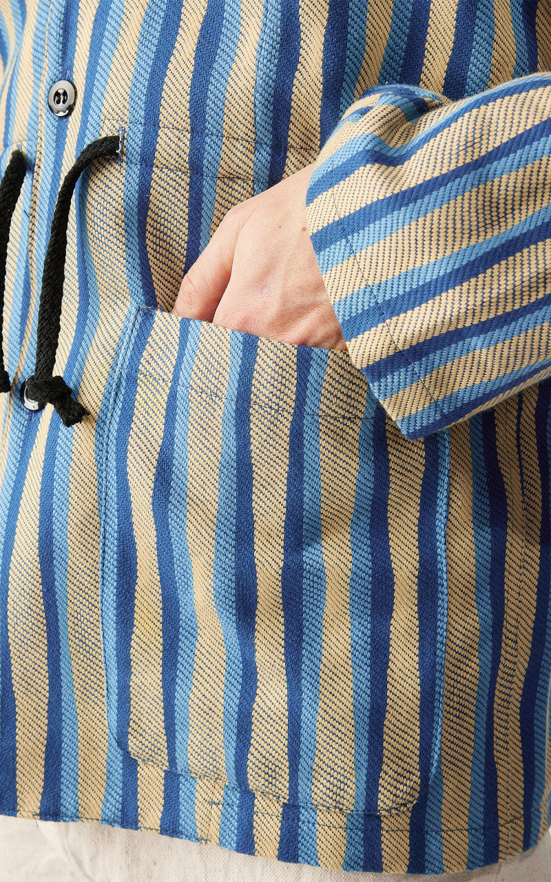 Samurai Jeans SJMJ23-LNR “Drunk Stripe" Flannel Liner Jacket Yellow