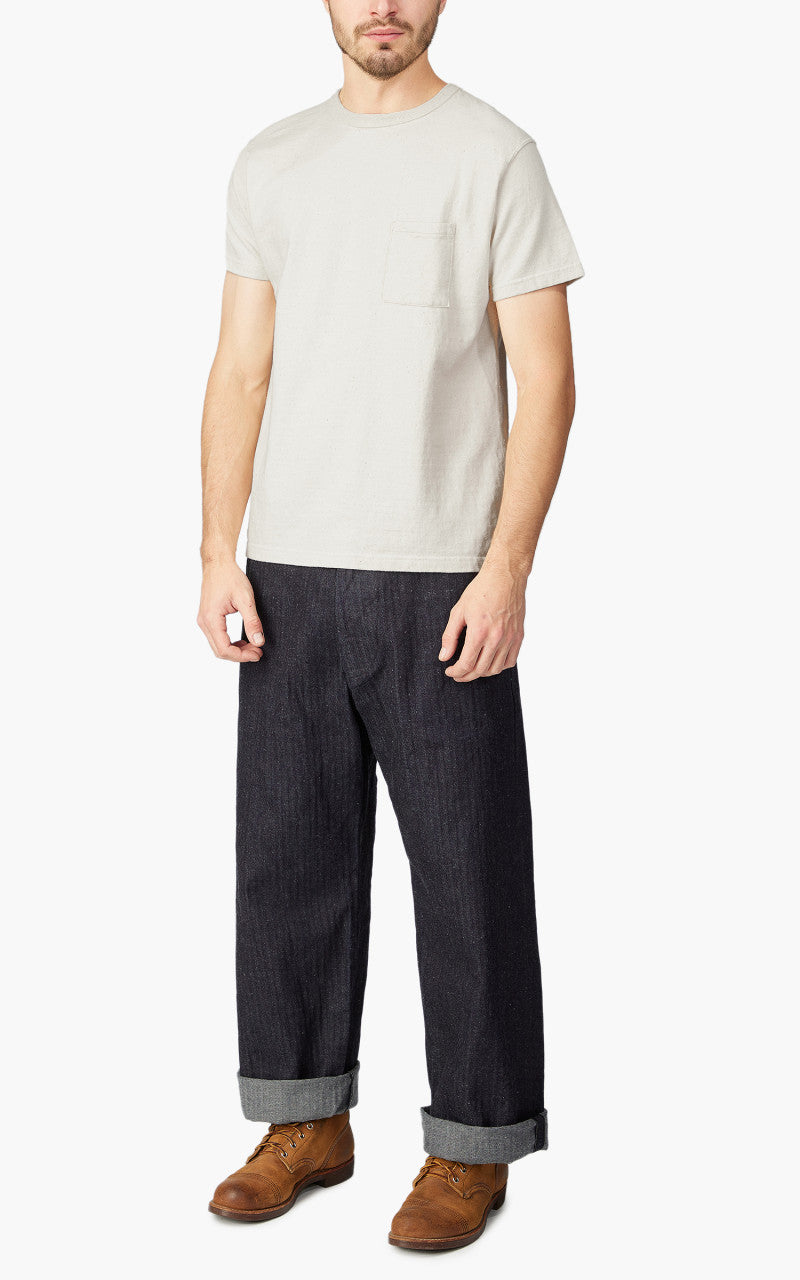 Samurai Jeans SJST-SC03 Japanese Cotton Made Pocket Tee Natural
