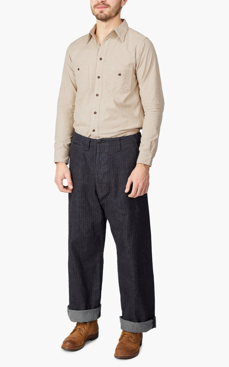 Samurai Jeans SWC600C23-HB Wide Work Pants Neppy HBT Indigo 13oz