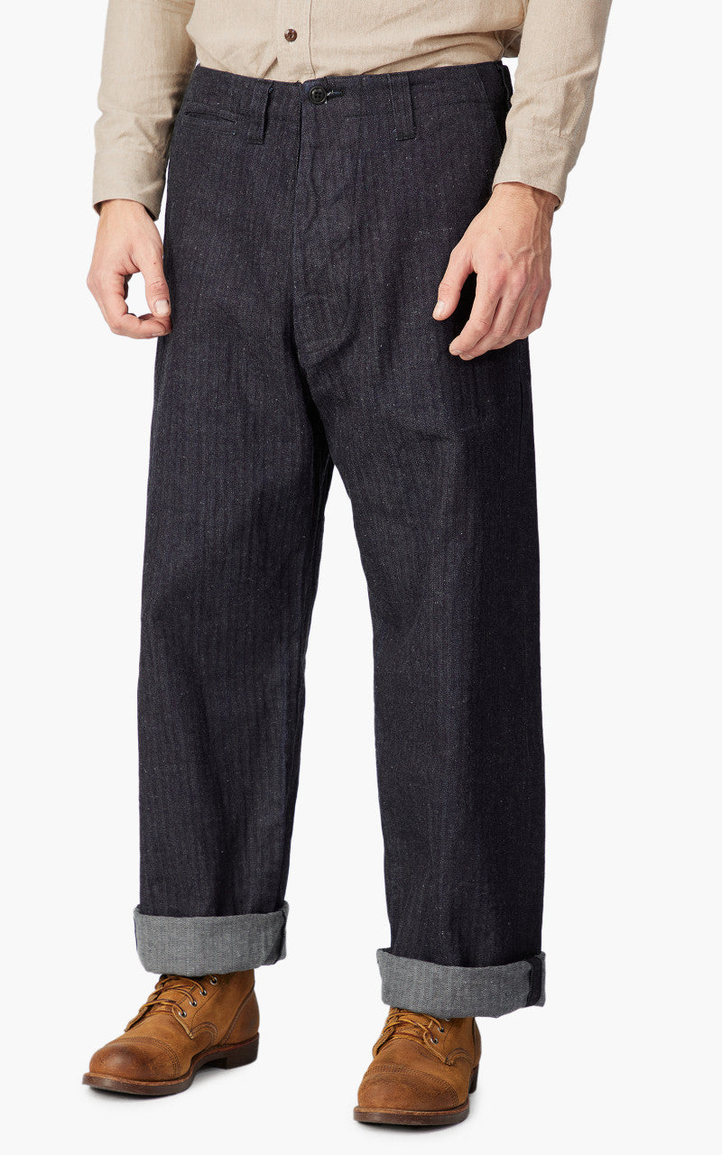 Samurai Jeans SWC600C23-HB Wide Work Pants Neppy HBT Indigo 13oz