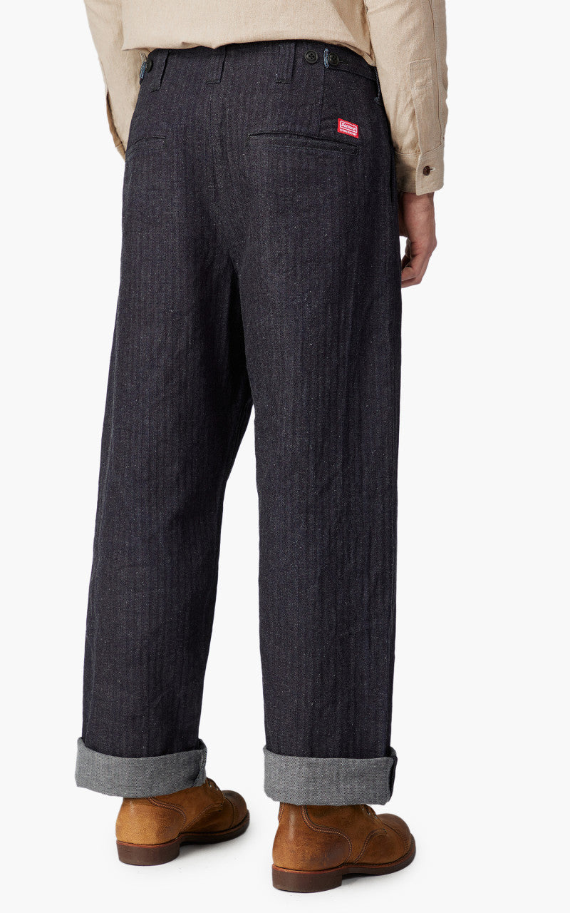 Samurai Jeans SWC600C23-HB Wide Work Pants Neppy HBT Indigo 13oz