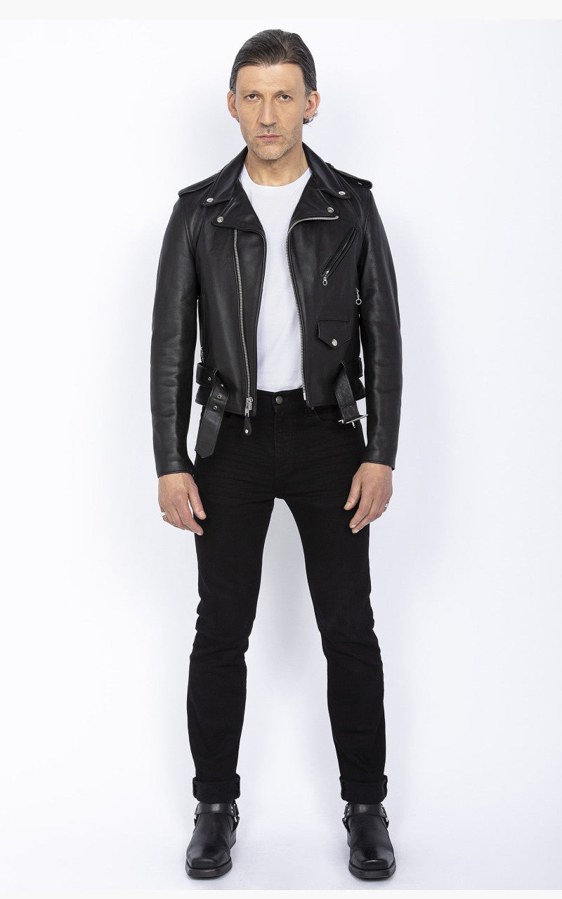 Schott NYC 618 Cowhide Perfecto Leather Jacket Black