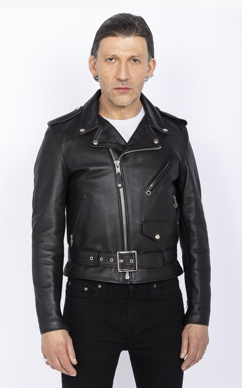 Schott NYC 618 Cowhide Perfecto Leather Jacket Black