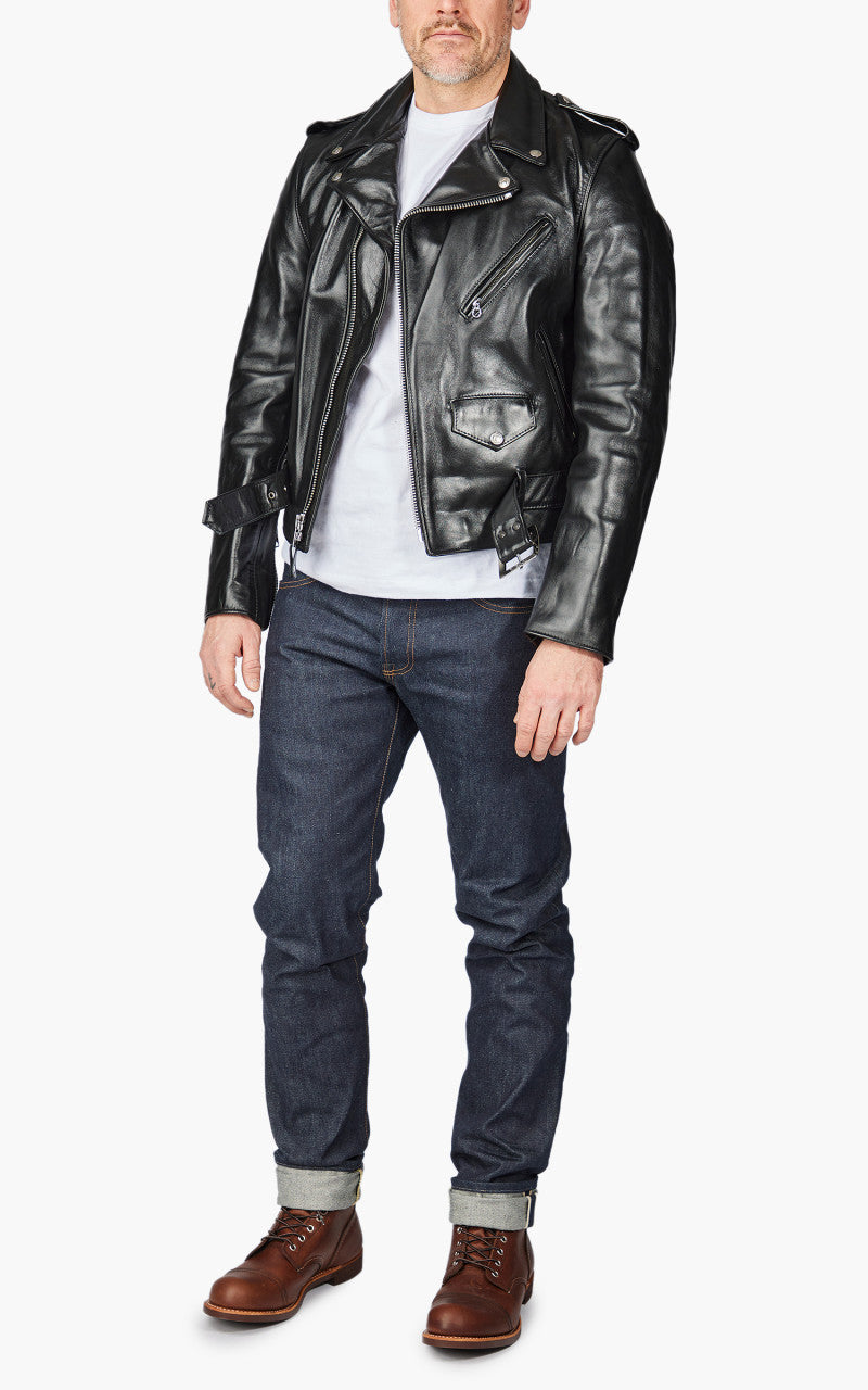 Schott NYC 618HH Horsehide Perfecto Leather Jacket Black