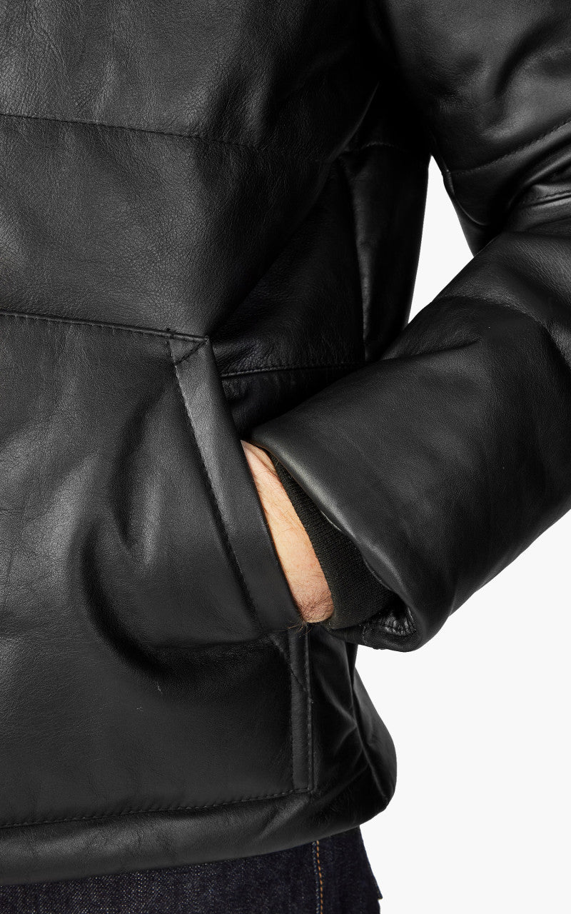 Schott NYC LCDAYTON Rancher Puffer Jacket Black/Cognac