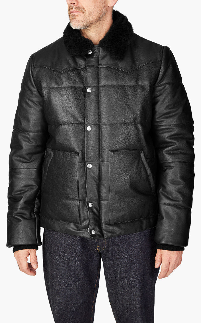 Schott NYC LCDAYTON Rancher Puffer Jacket Black/Black
