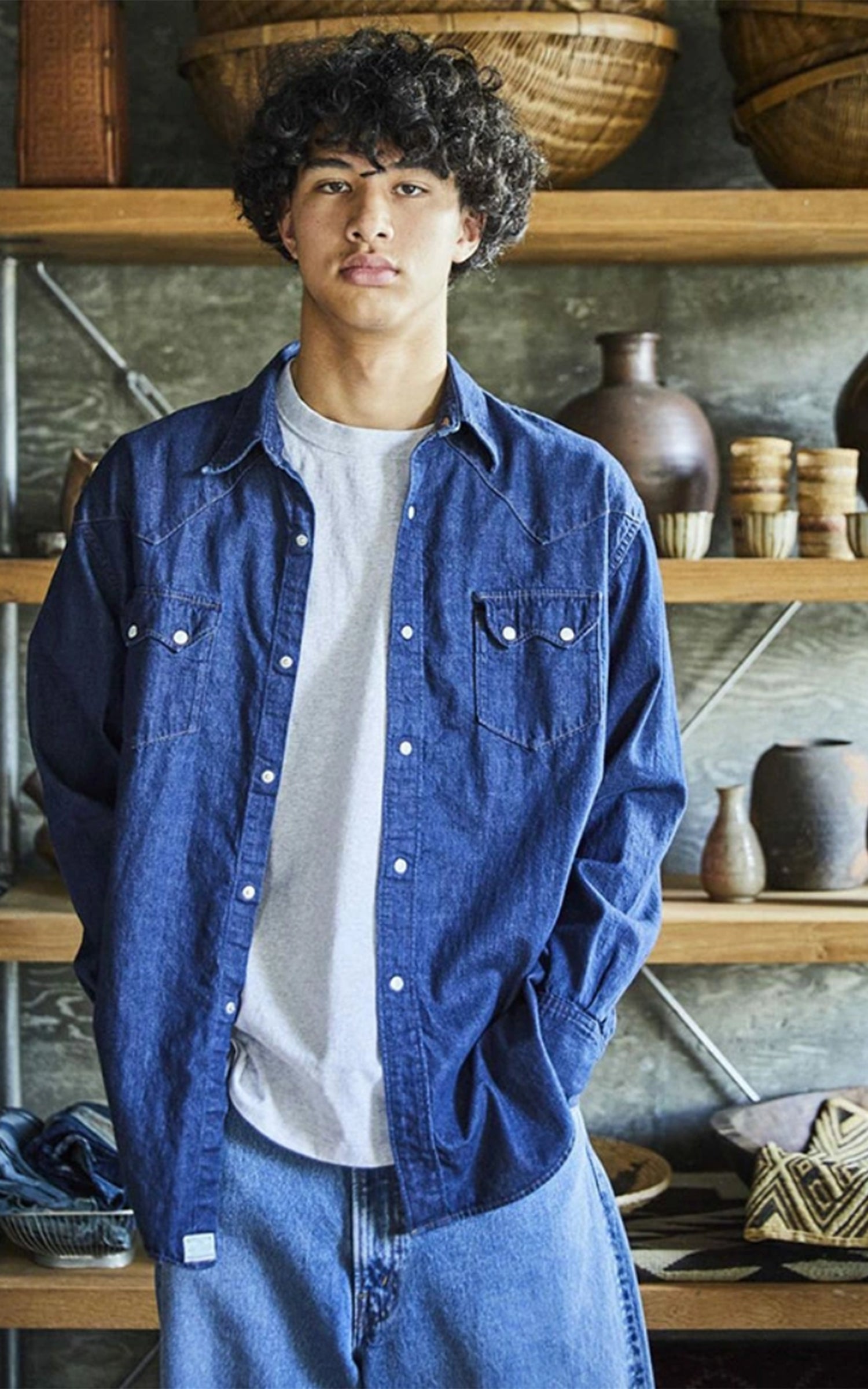 OrSlow Denim Western Shirt Indigo One Wash