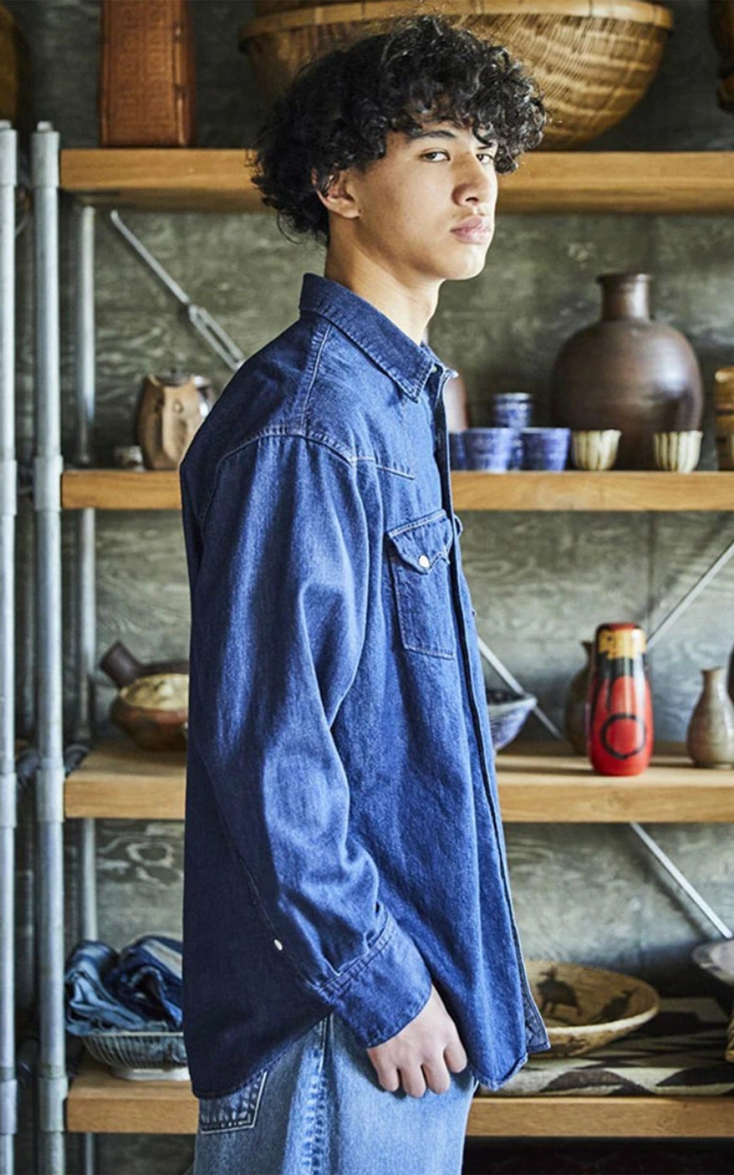 OrSlow Denim Western Shirt Indigo One Wash