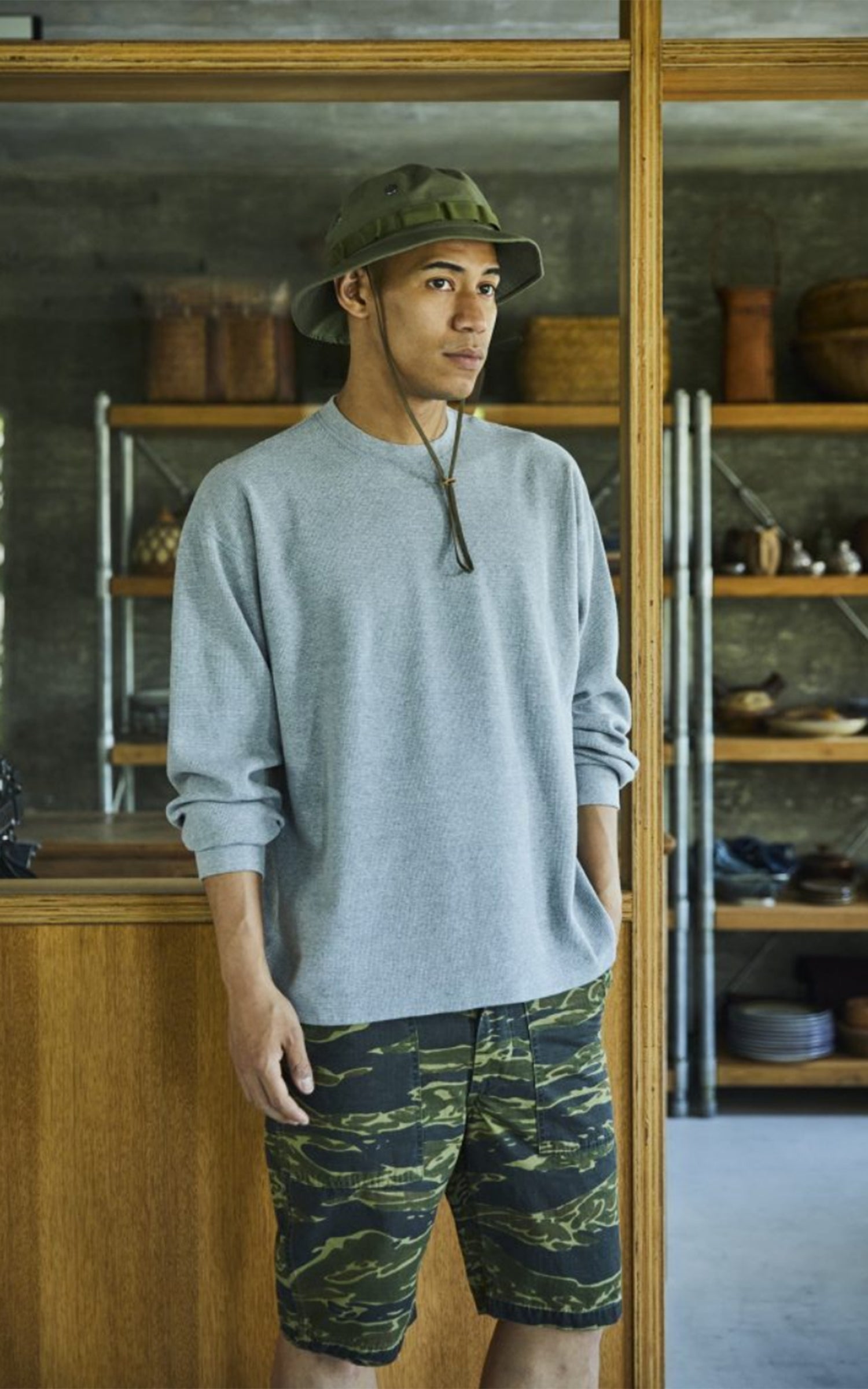 OrSlow US Army Fatigue Shorts Tiger Camo