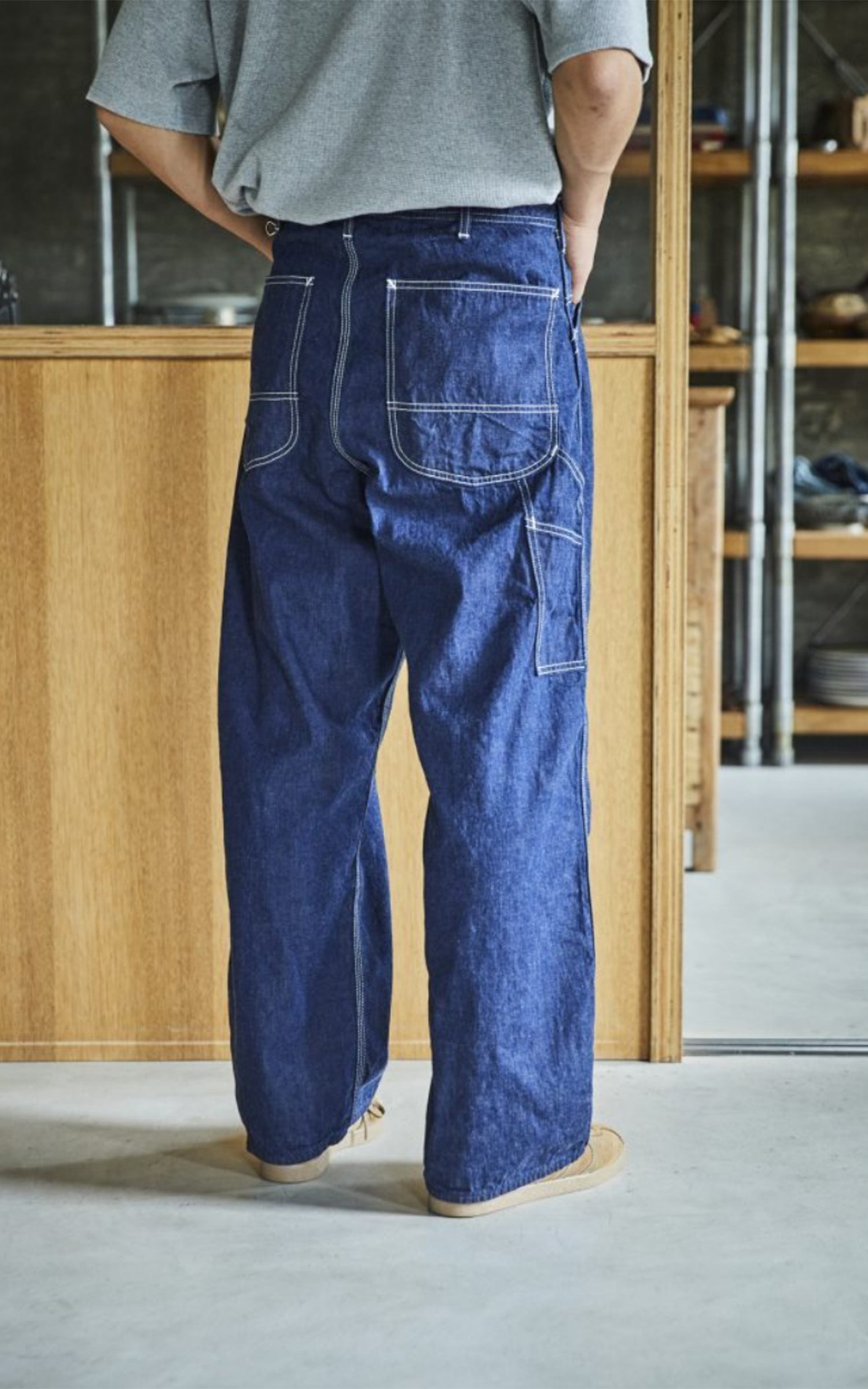 OrSlow Wide Fit 30's Painter Pants Denim One Wash
