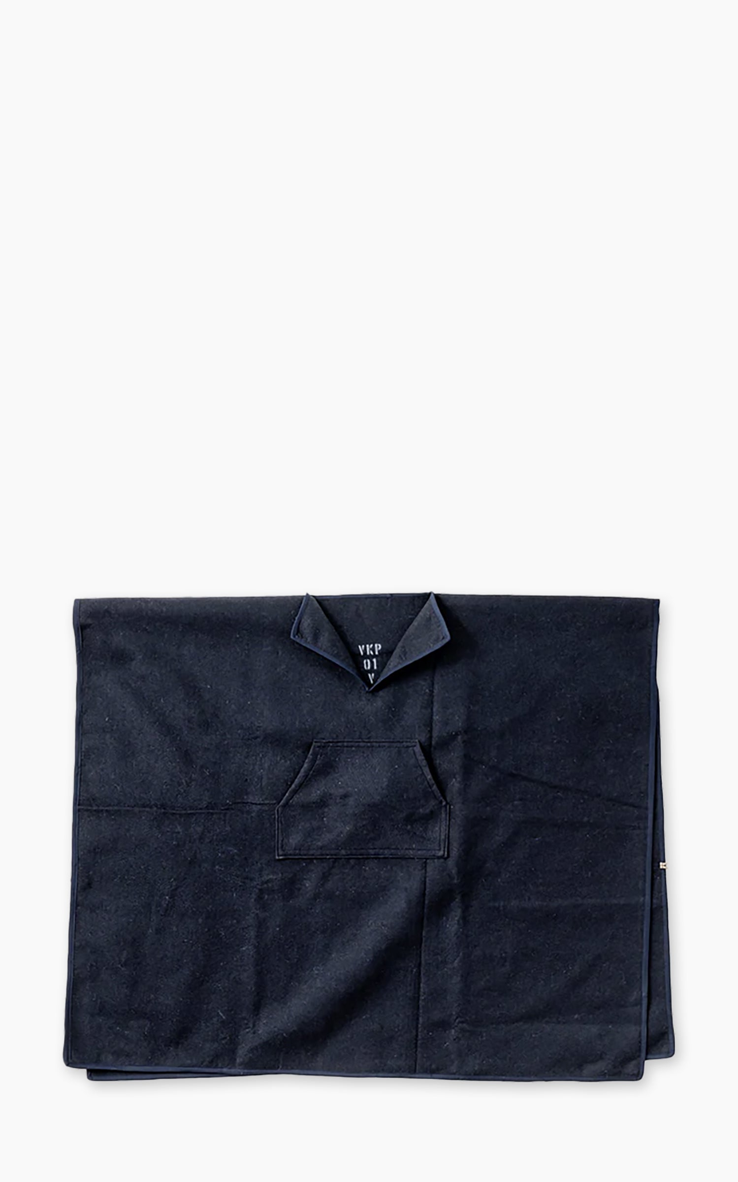 Puebco Felted Blanket Poncho Navy Blue