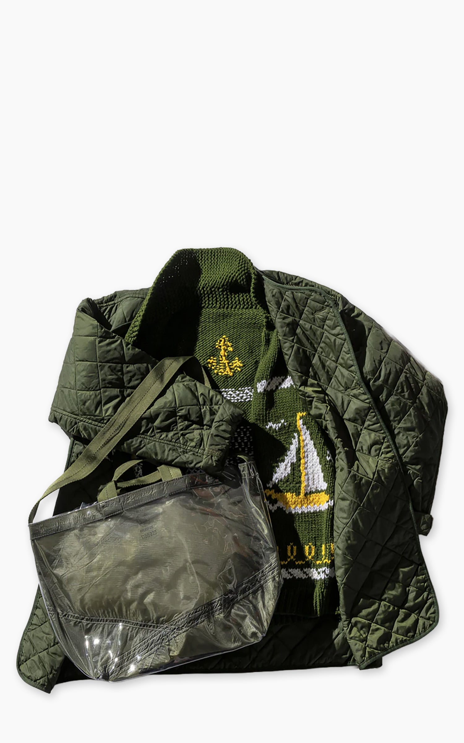 Puebco Schultertasche mit Fallschirmbezug Olive