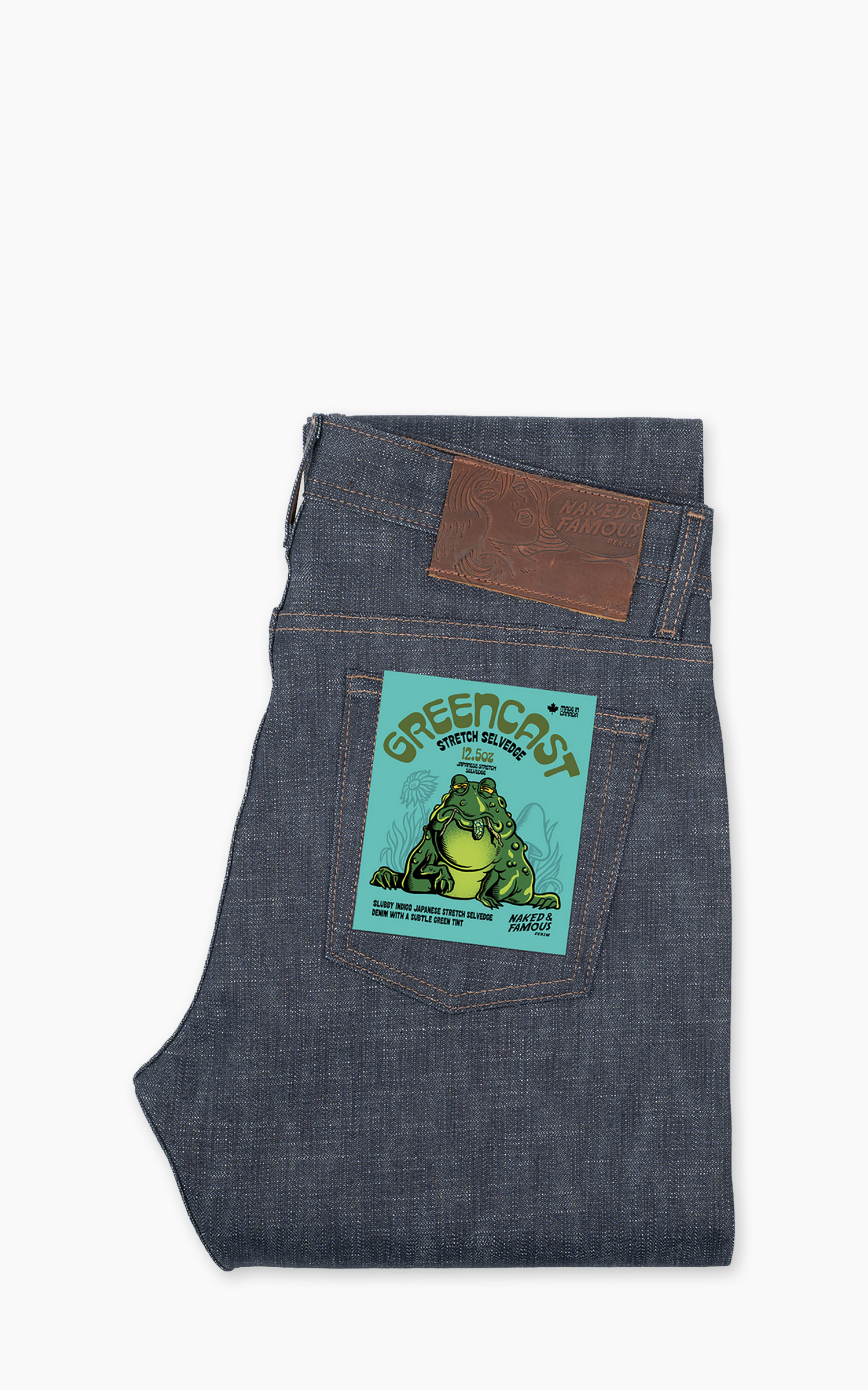 NAKED&FAMOUS Tweed Fill Selvedge デニムパンツ Naked & Famous Denim Weird Guy Greencast Stretch Selvedge Indigo 12.5o