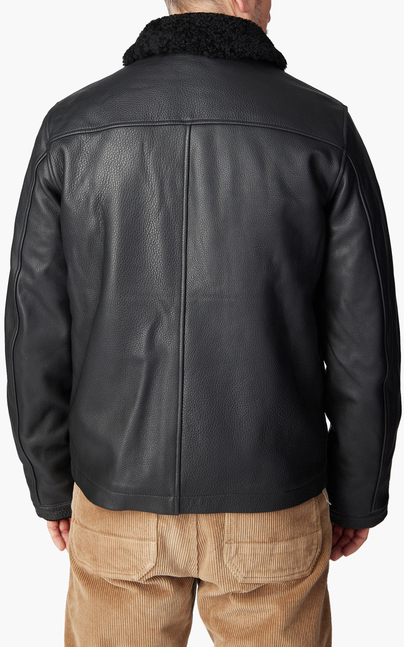 Shangri-La Heritage Deck N-1 Aniline Leather Jacket Black