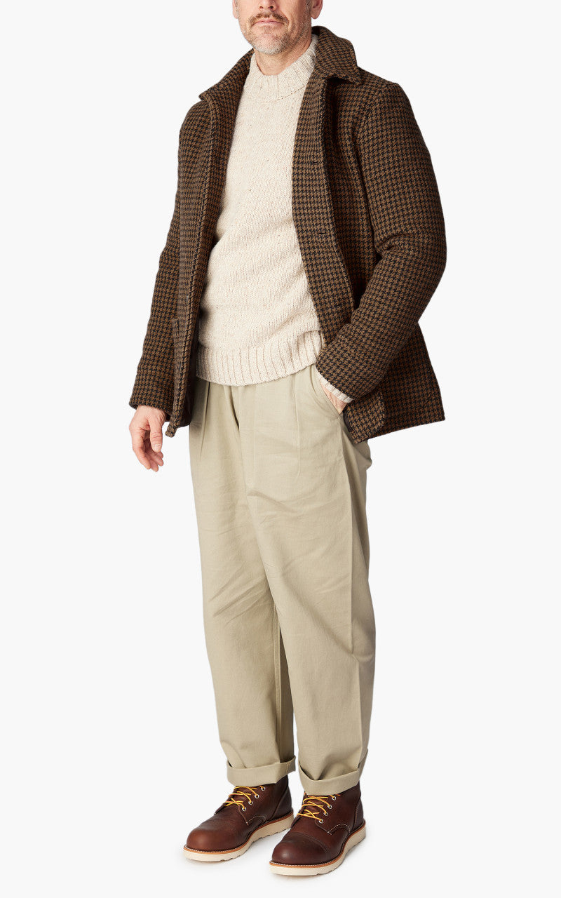 Shangri-La Heritage Enzo Wool Car Coat Pied de Poule