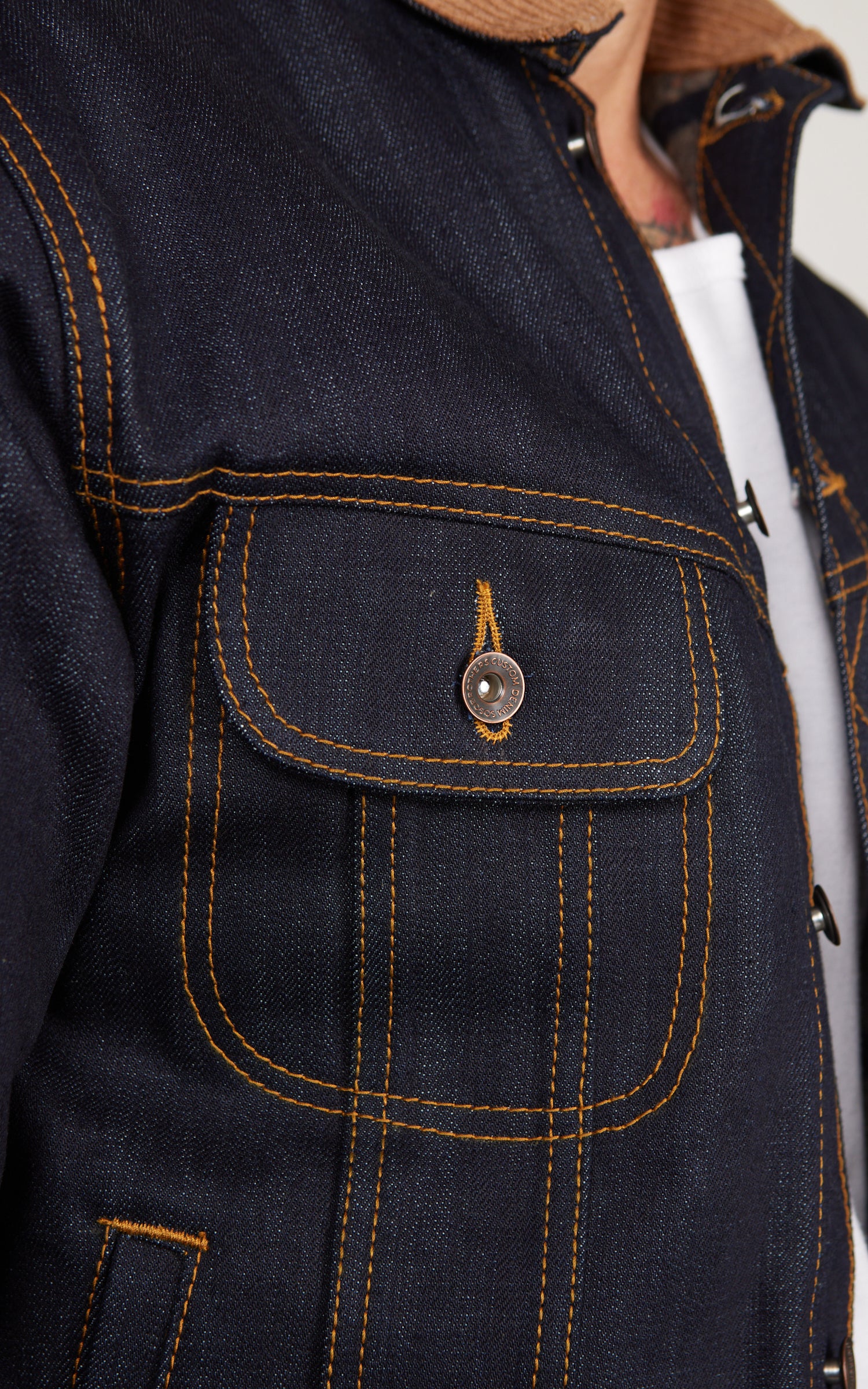 Sosobrothers Classic Selvedge Denim Jacket Blanked Lined Indigo 13.5oz
