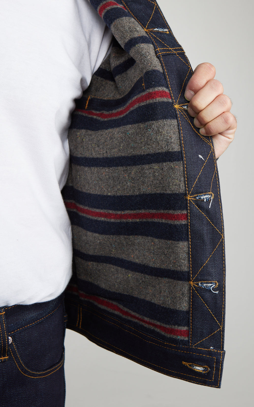 Sosobrothers Classic Selvedge Denim Jacket Blanked Lined Indigo 13.5oz