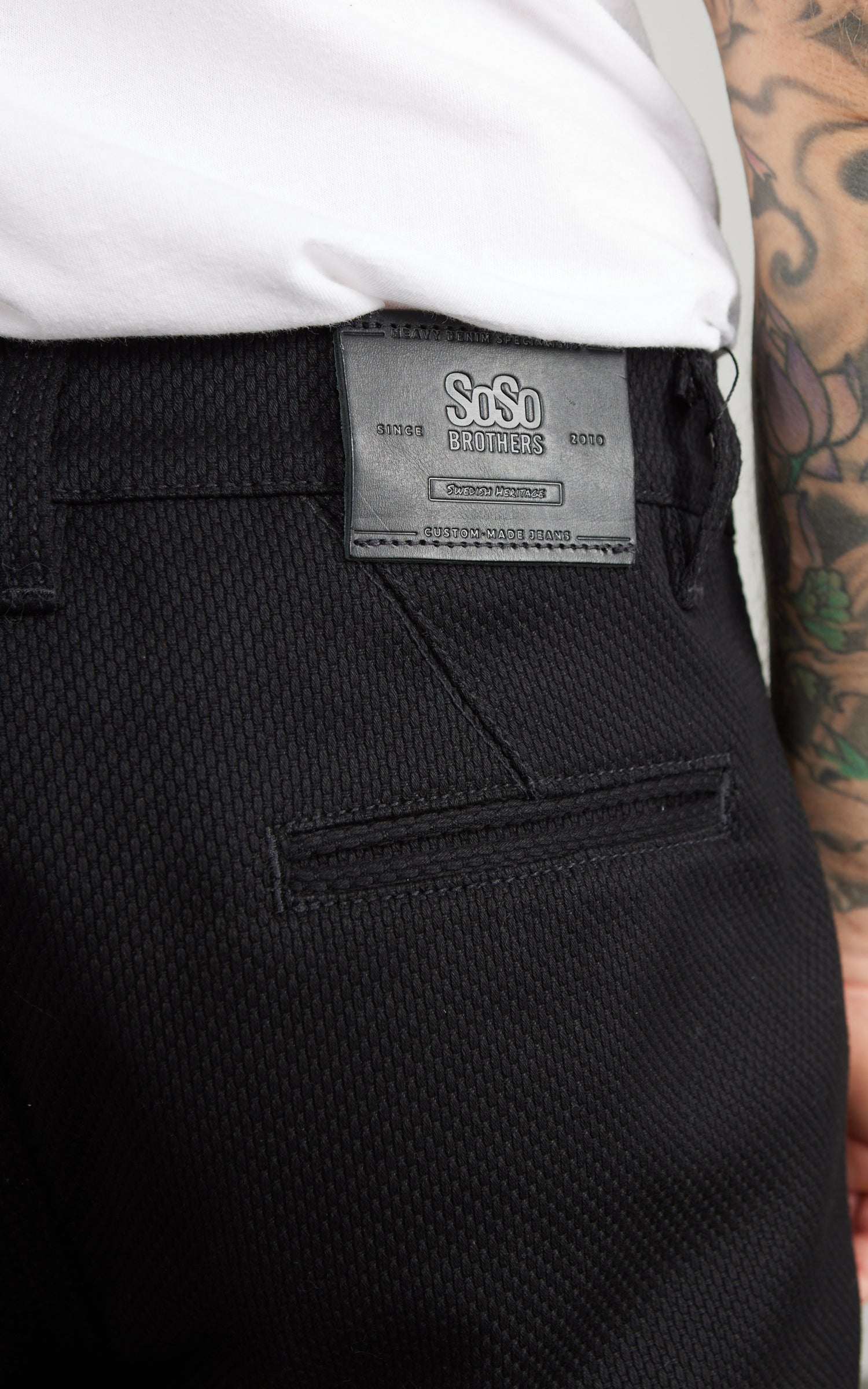 Sosobrothers Sashiko Denim Chino Black