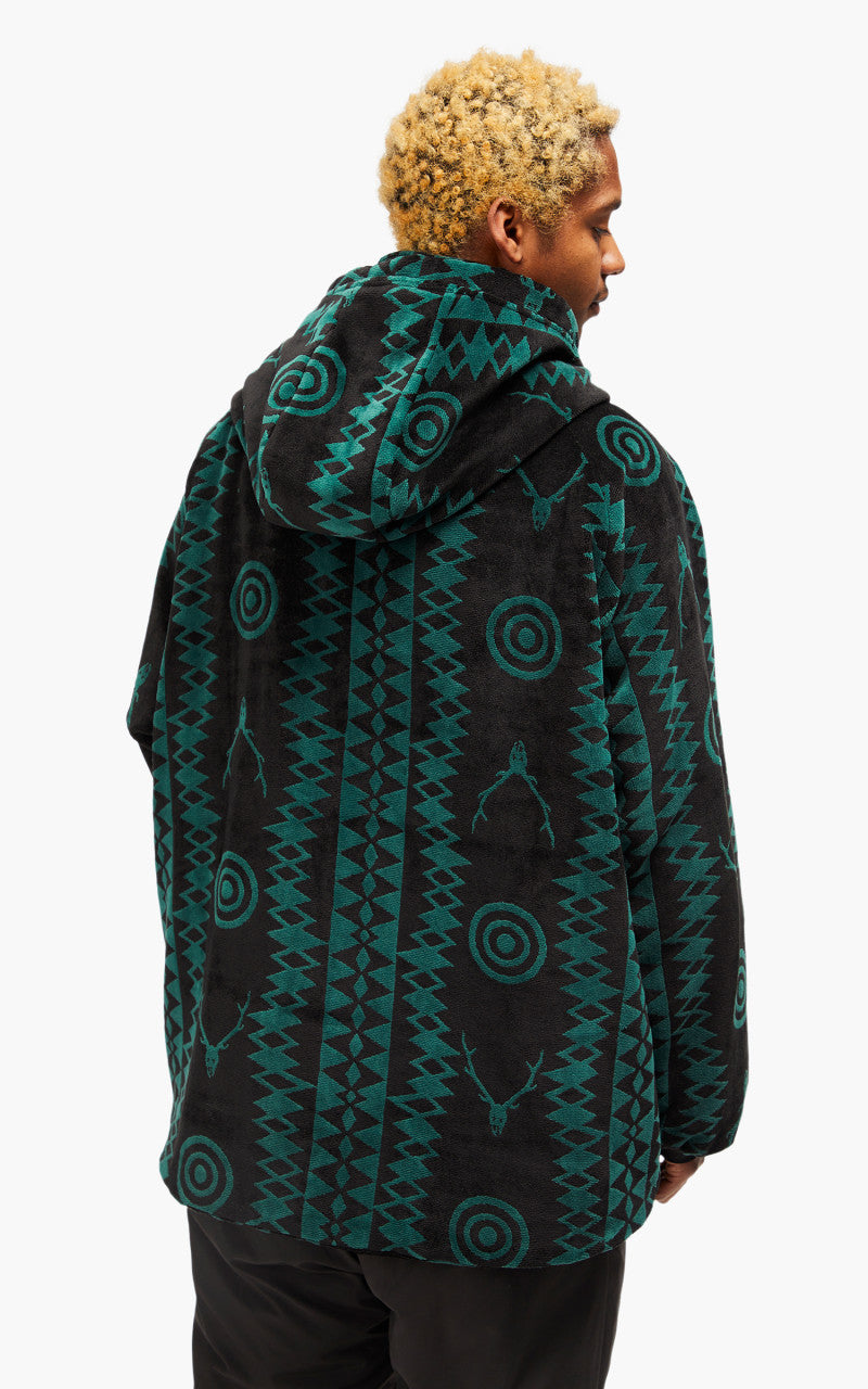South2 West8 Weather Effect Jacket Velvet Jq. Skull & Target Black/Green
