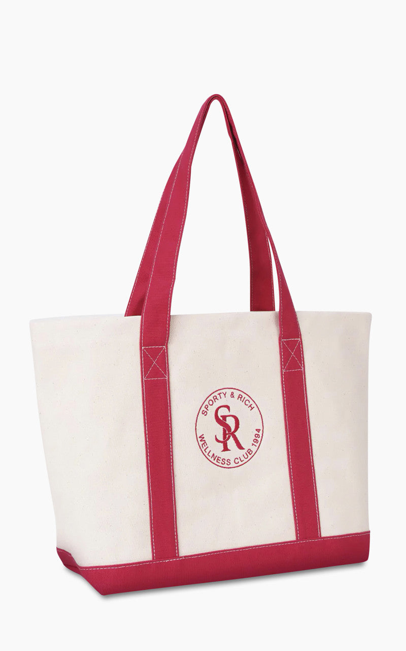 Sporty & Rich Two Tone Tote Natural/Ruby