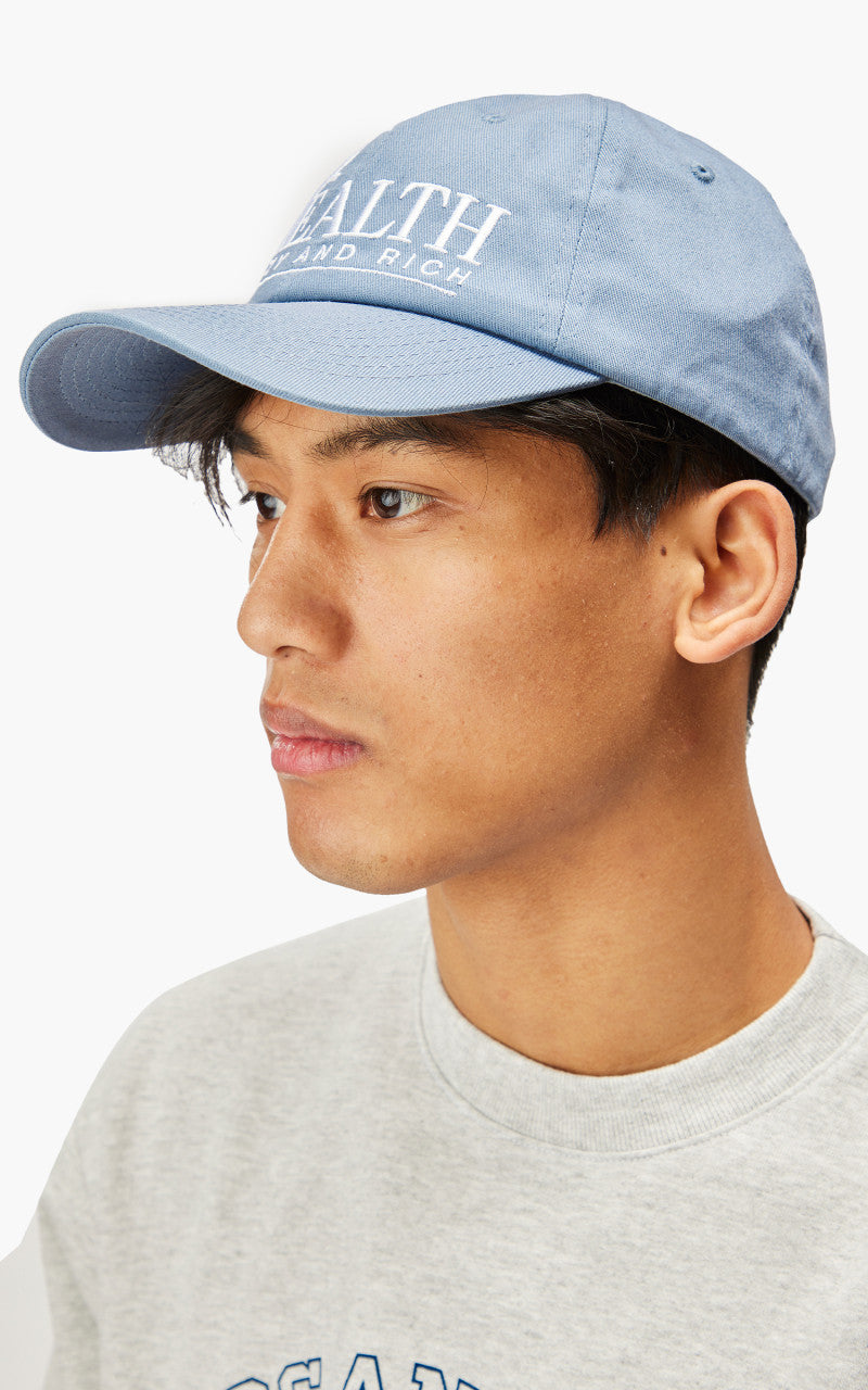 Sporty & Rich Big H Hat Steel Blue