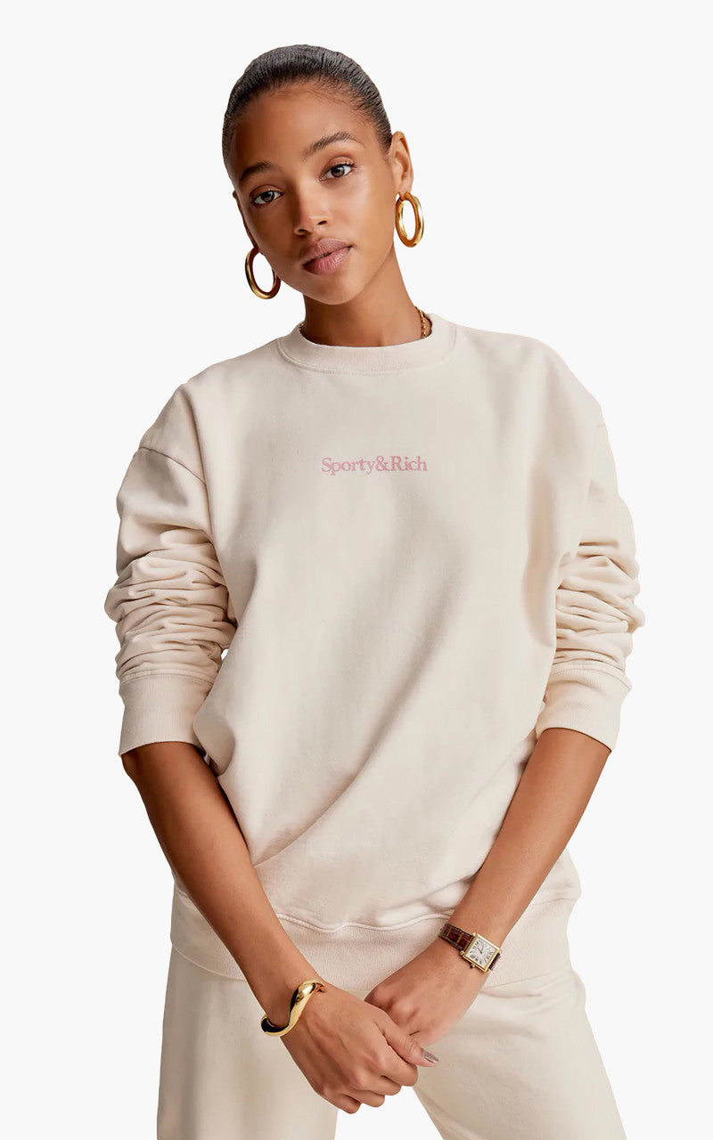 Sporty & Rich New Health Crewneck Cream