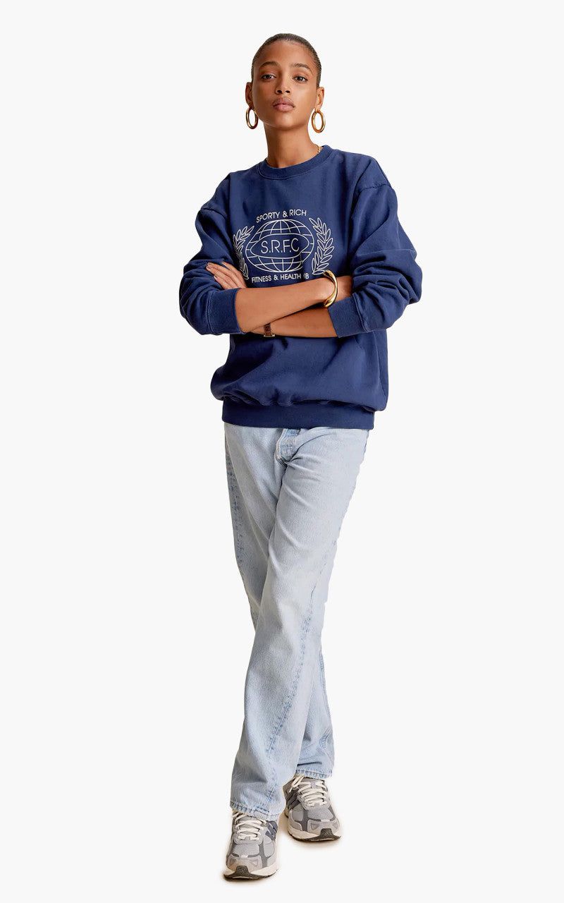 Sporty & Rich SRFC Crewneck Navy