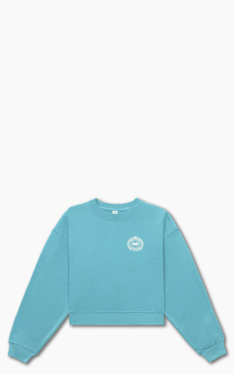 Sporty & Rich NY Country Club Cropped Crewneck Teal