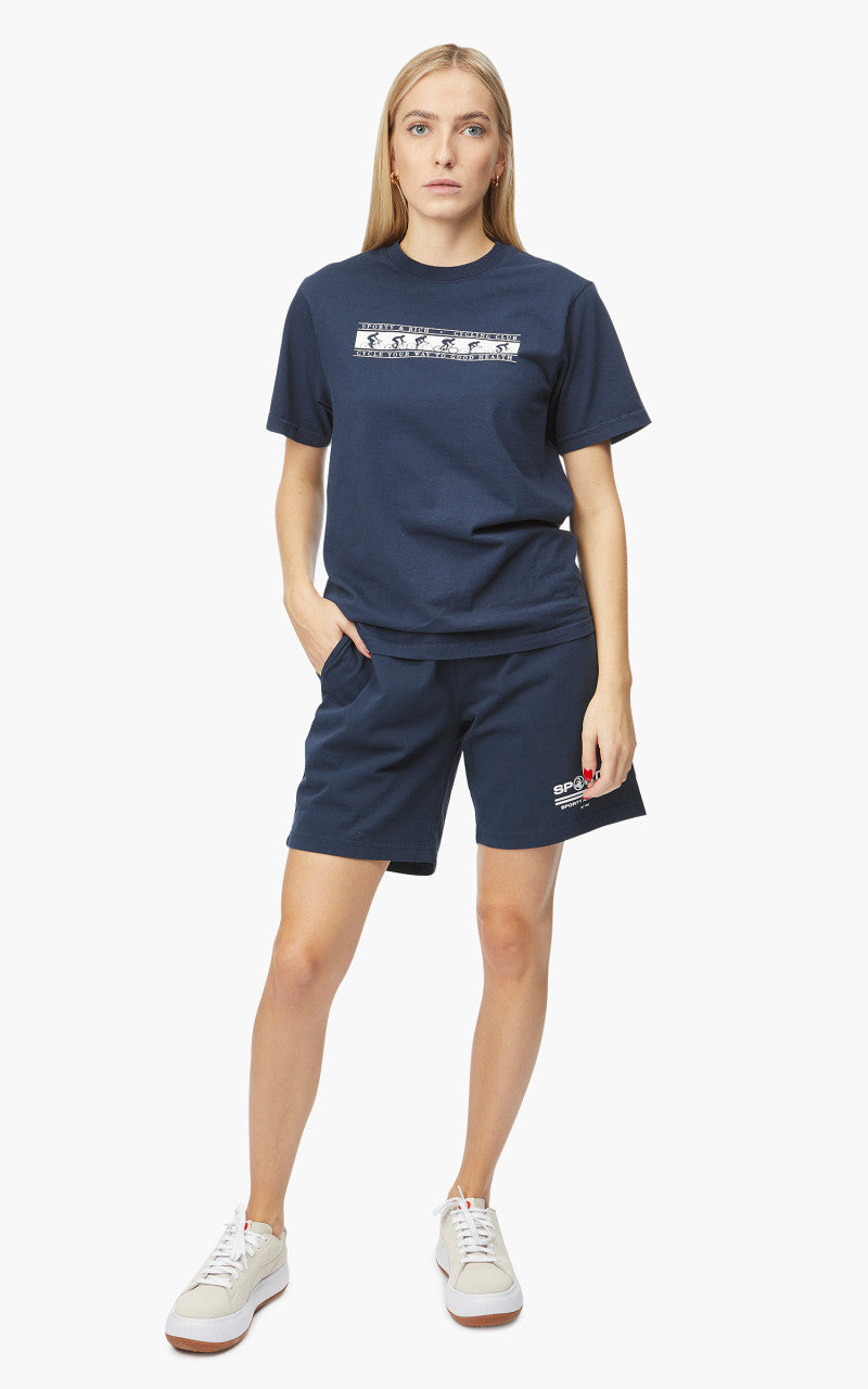 Sporty & Rich Cycling Club T-Shirt Navy