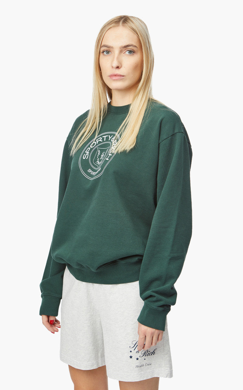 Sporty & Rich Monaco Crewneck Forest Green