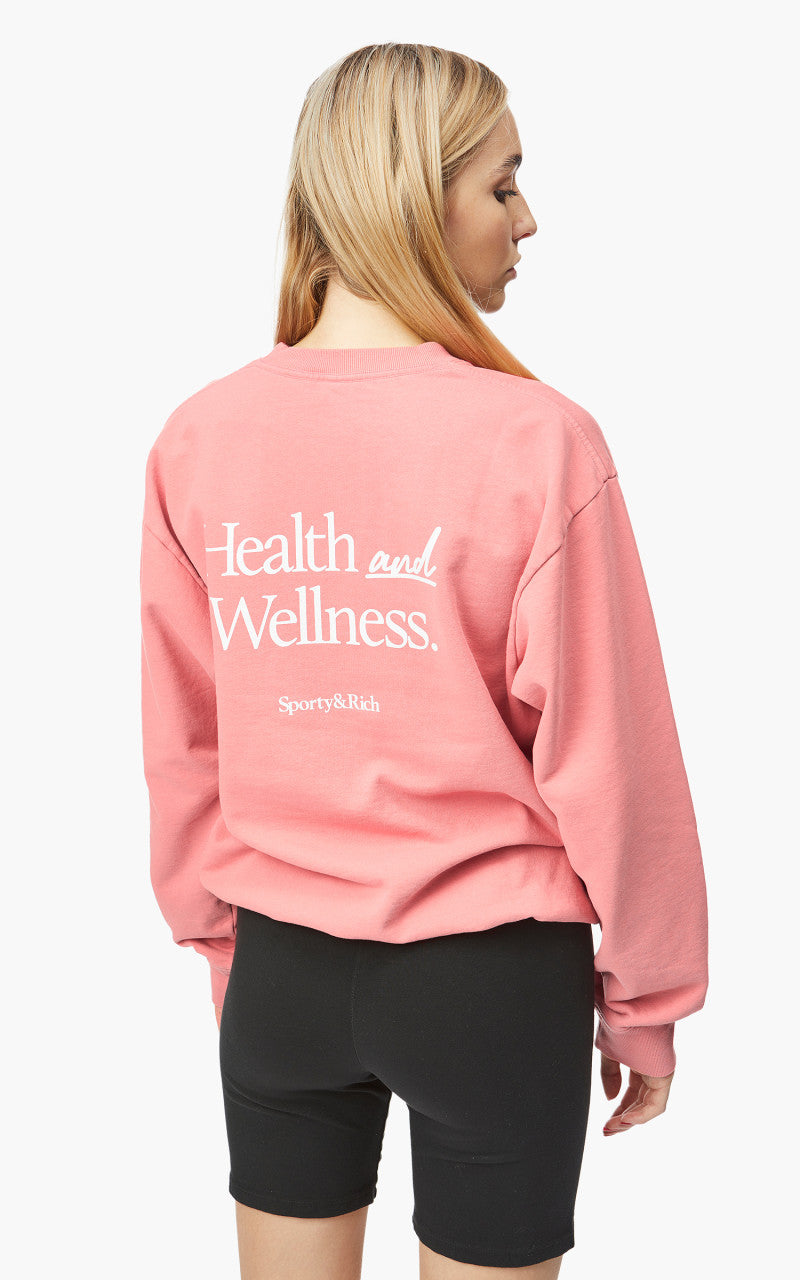 Sporty & Rich New Health Crewneck Flamingo