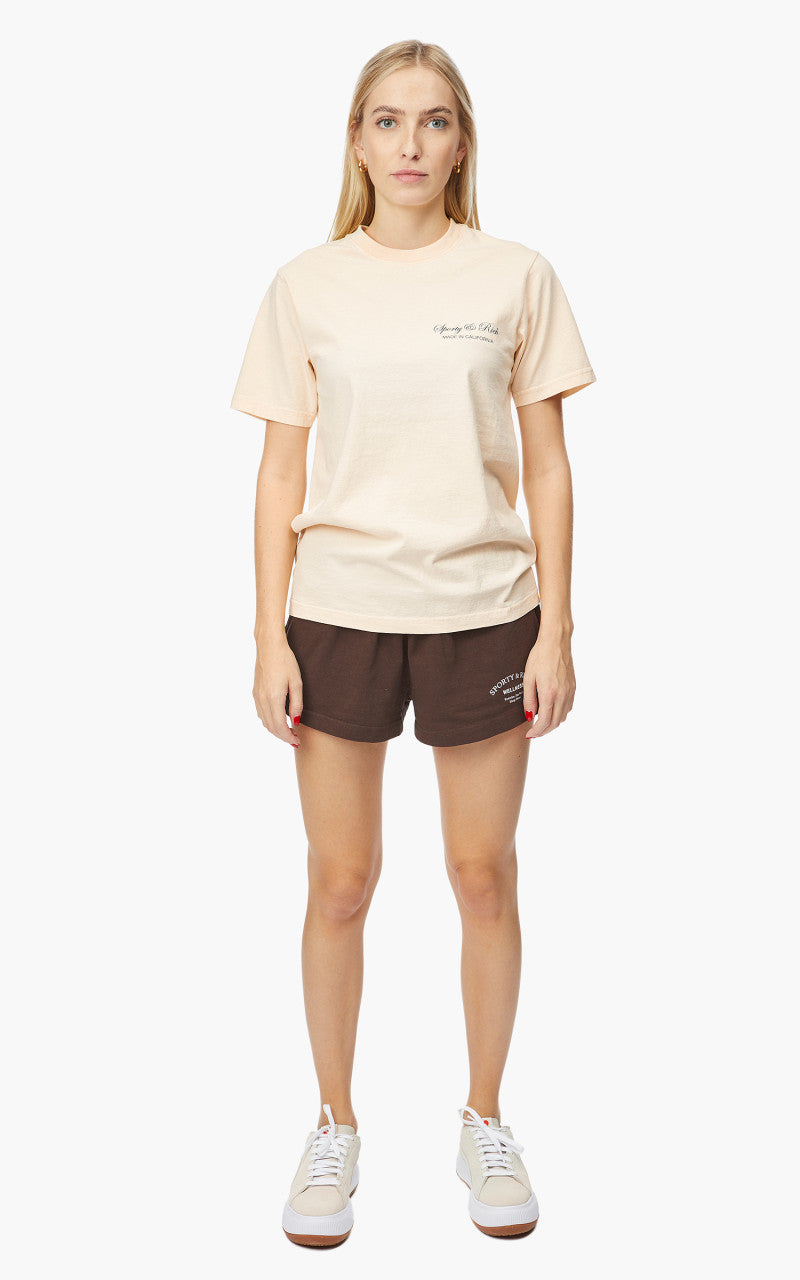 Sporty & Rich Script T-Shirt Cream