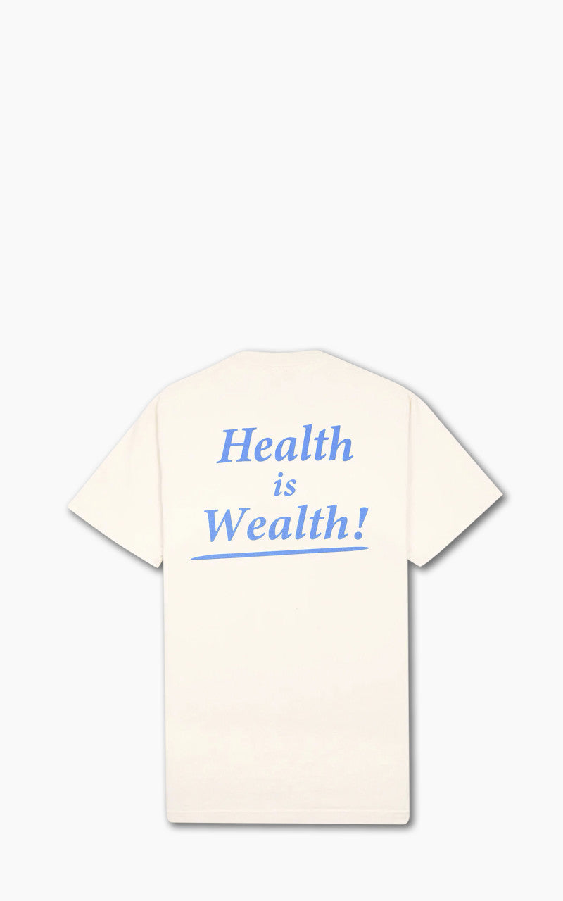 Sporty & Rich Health Is Wealth T-Shirt Cream