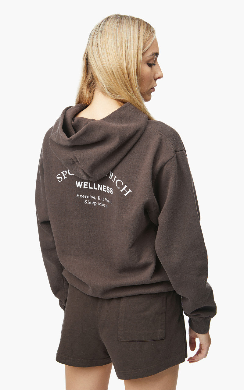 Sporty & Rich Wellness Studio Hoodie Chocolate