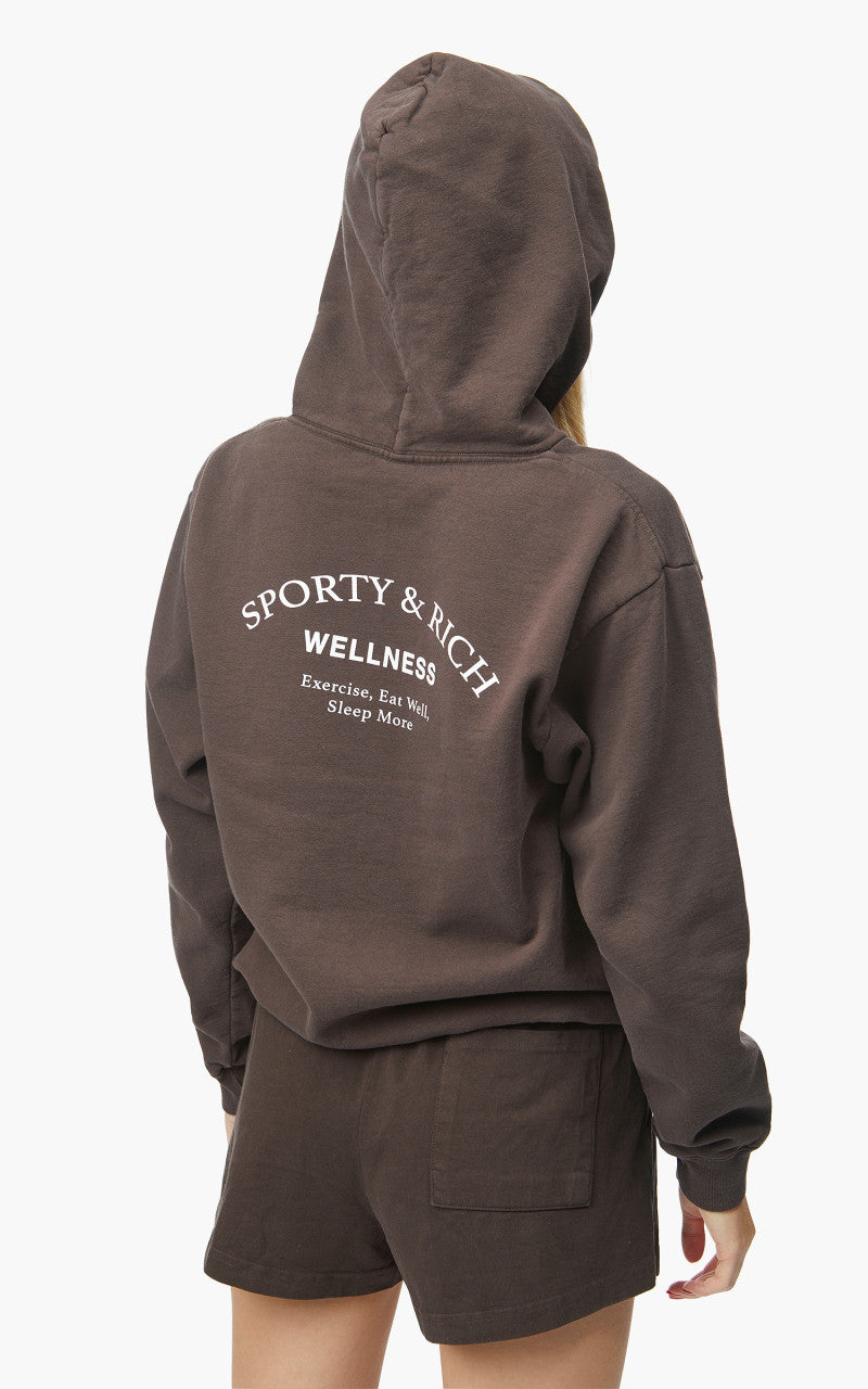 Sporty & Rich Wellness Studio Hoodie Chocolate