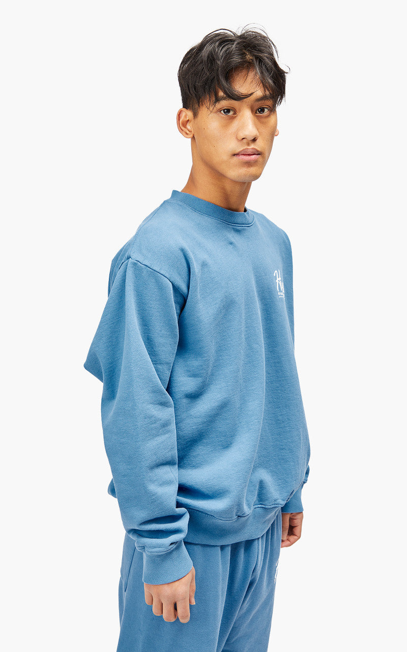 Sporty & Rich Big H Crewneck Steel Blue