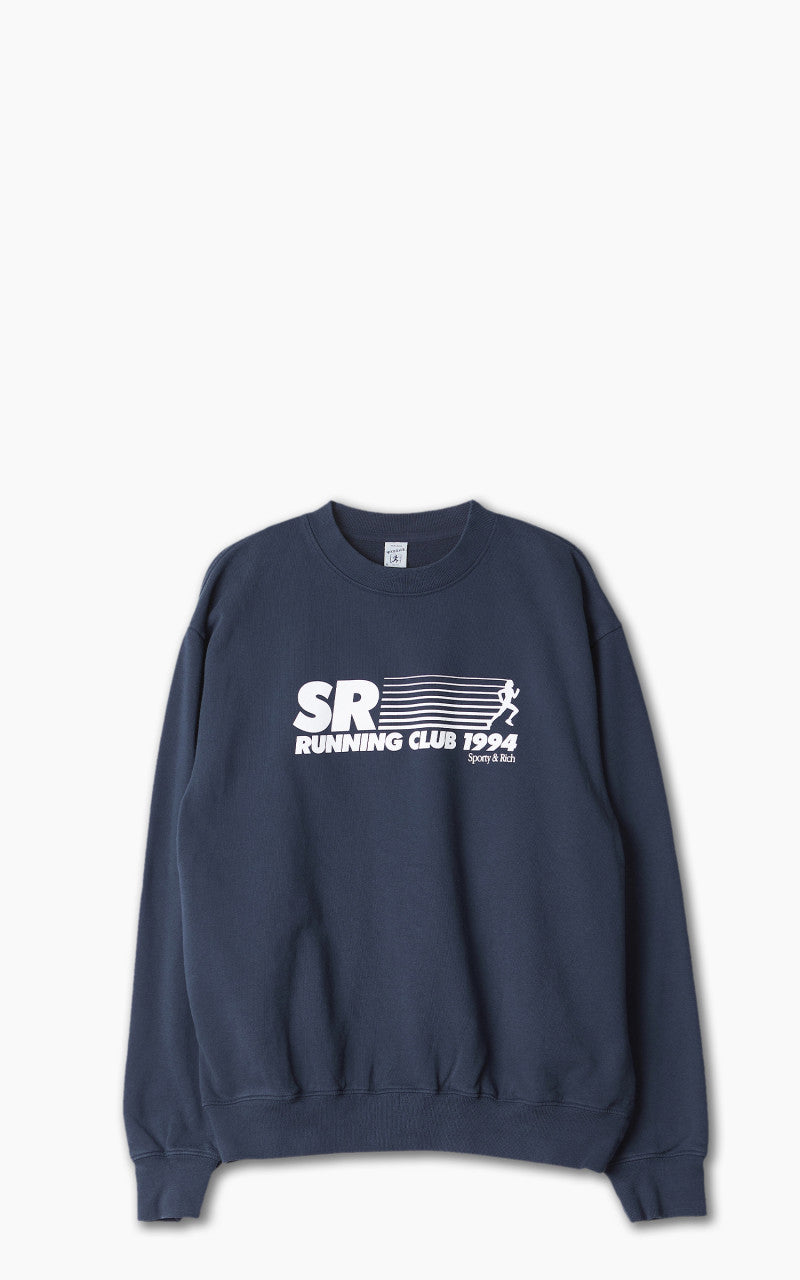 Sporty & Rich SR Running Club Crewneck Navy