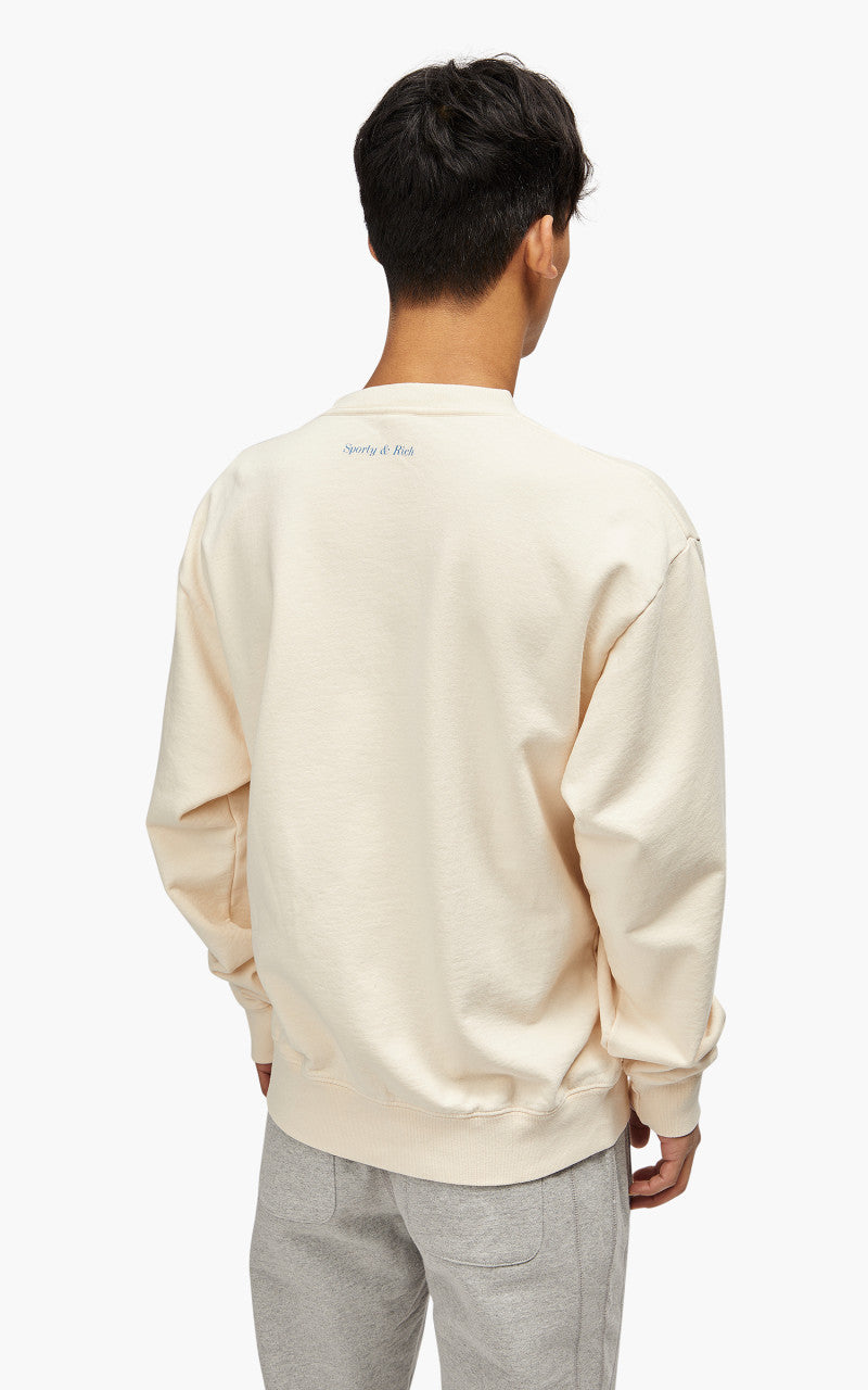 Sporty & Rich Wellness Boucle Crewneck Cream