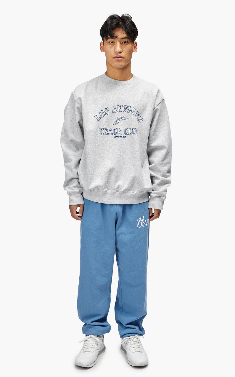 Sporty & Rich Track Club Crewneck Heather Gray