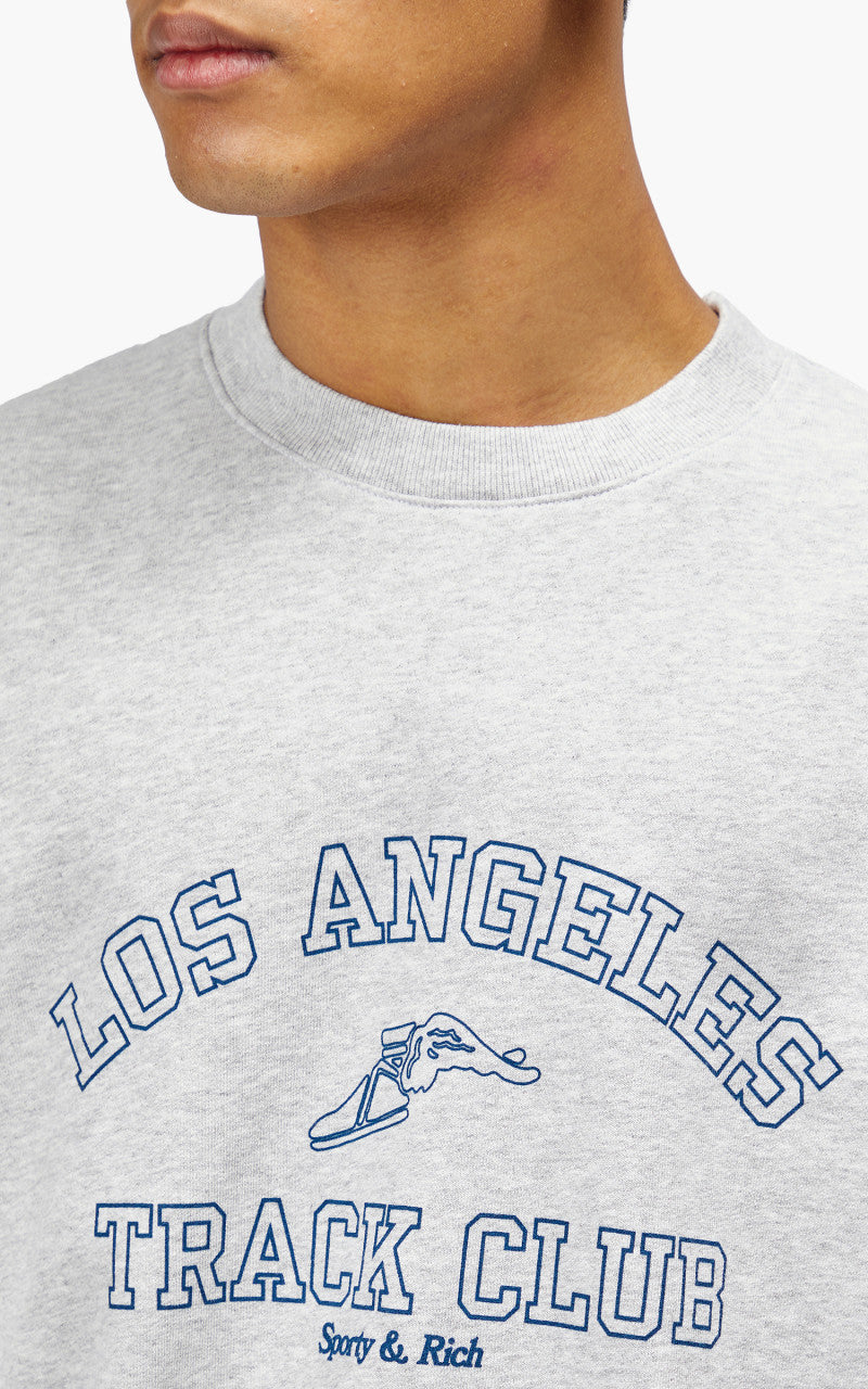 Sporty & Rich Track Club Crewneck Heather Gray