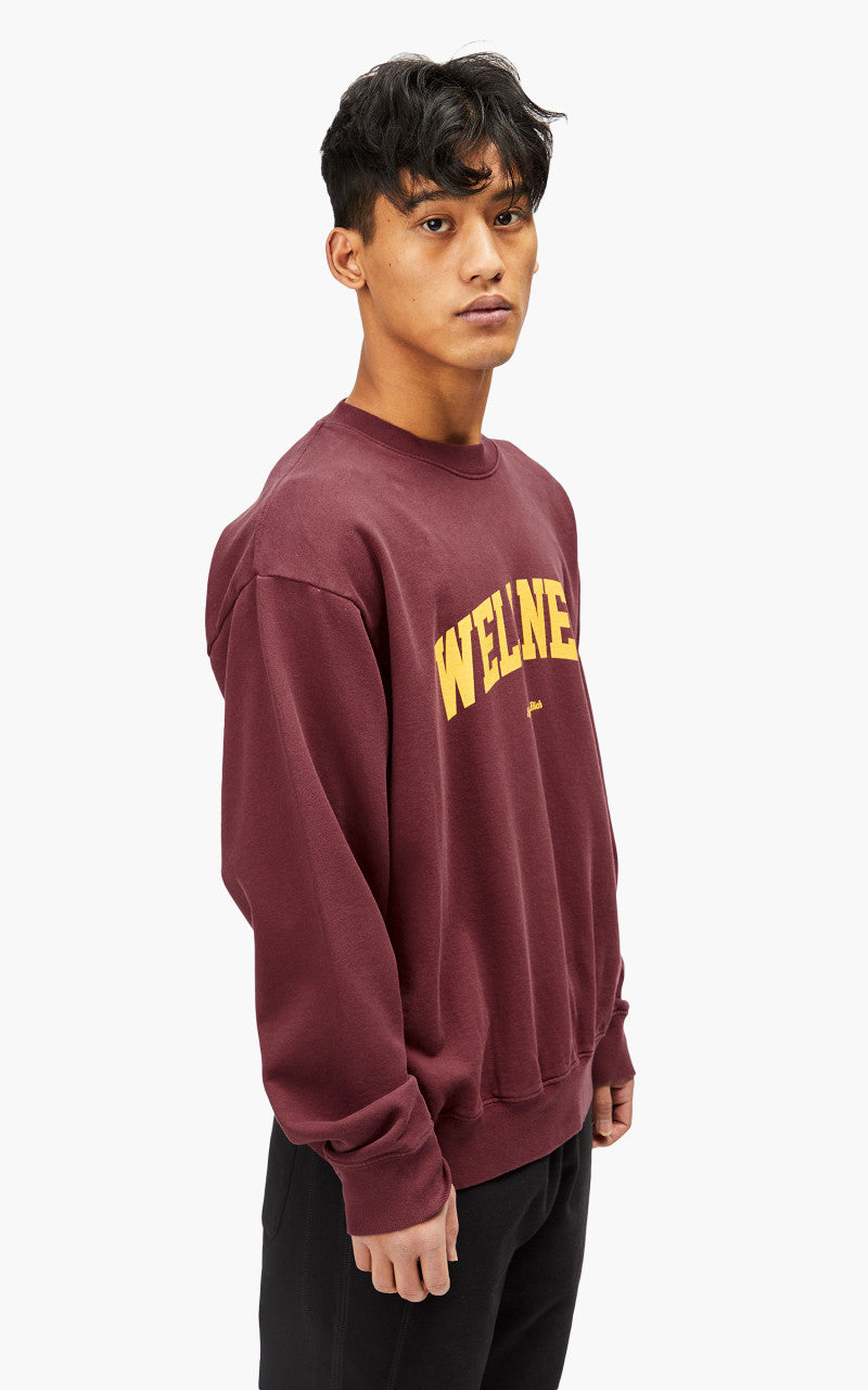 Sporty & Rich Wellness Ivy Crewneck Merlot/Gold