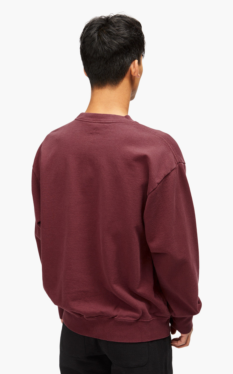 Sporty & Rich Wellness Ivy Crewneck Merlot/Gold