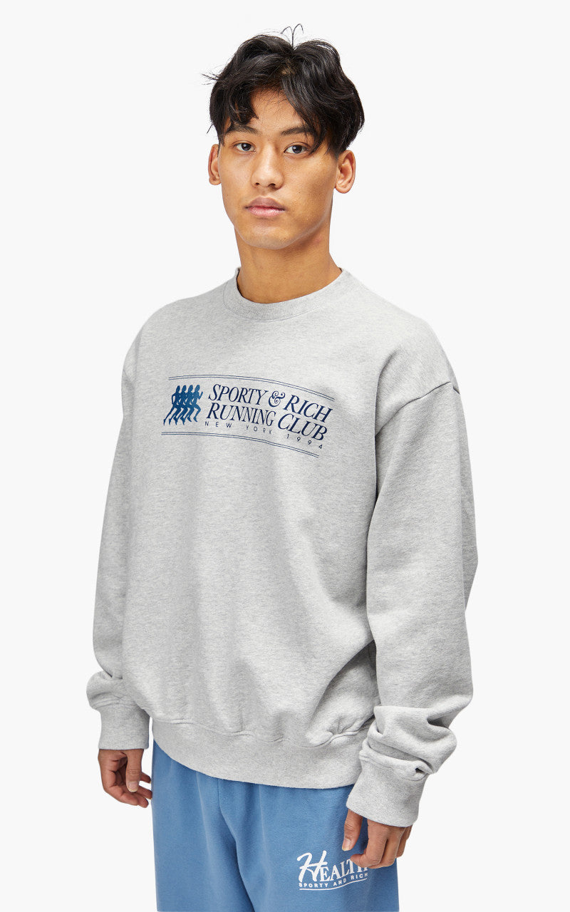 Sporty & Rich 94 Running Club Crewneck Heather Gray