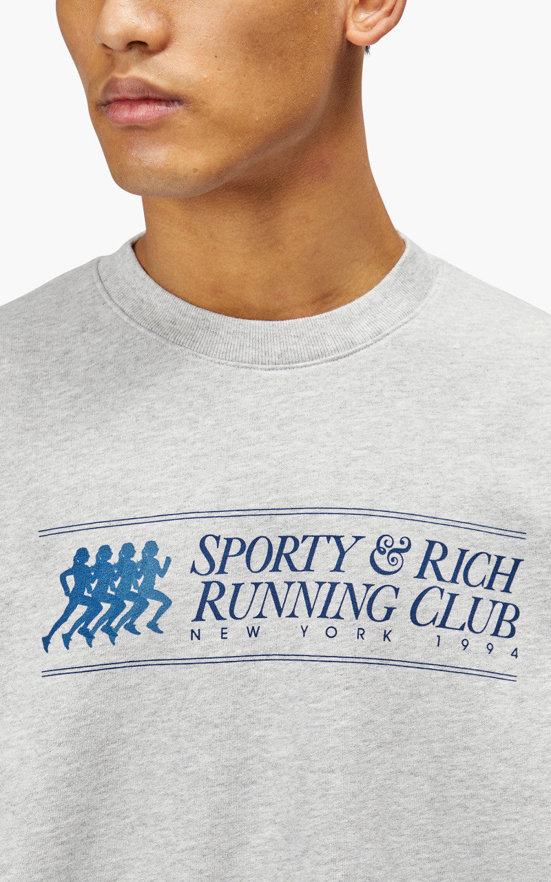 Sporty & Rich 94 Running Club Crewneck Heather Gray