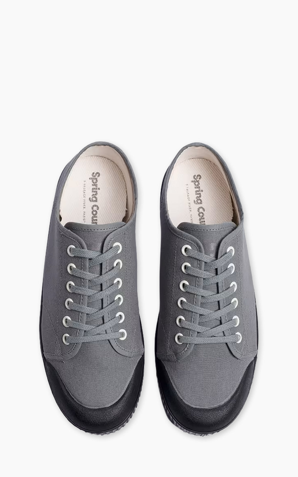 Spring Court G2 Mixed Canvas Sneaker Black Sole Bluestone