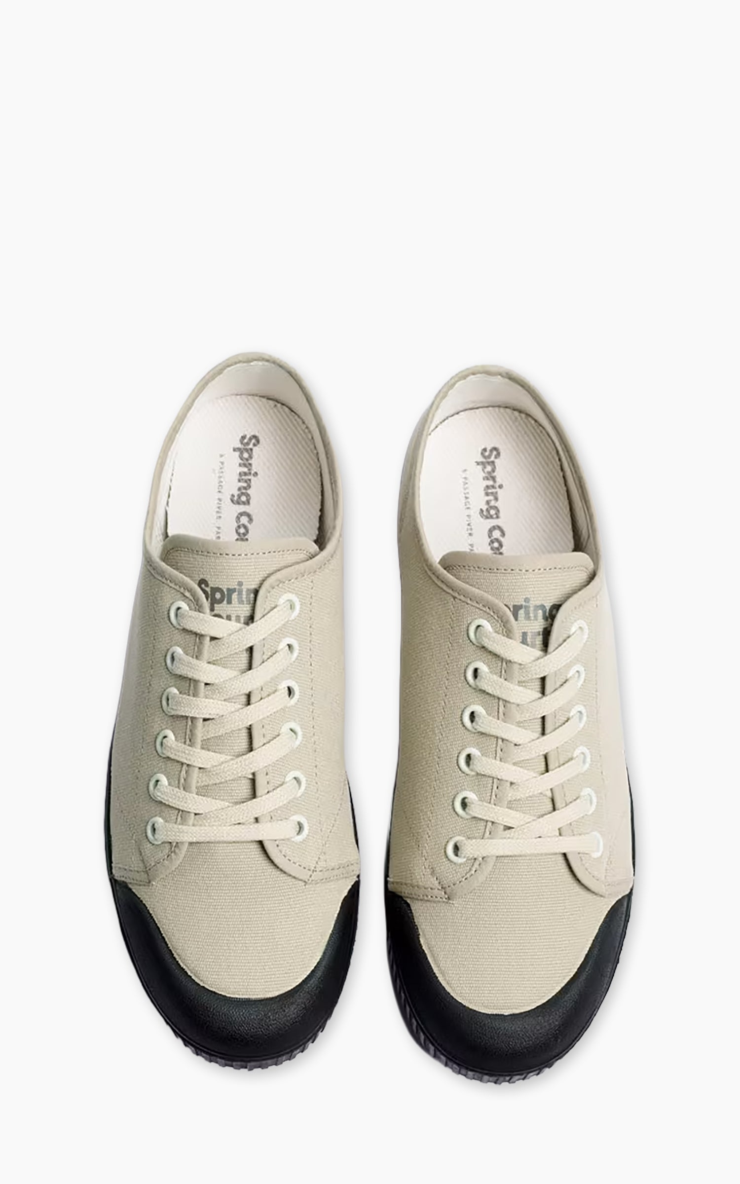 Spring Court G2 Mixed Canvas Sneaker Black Sole Sage