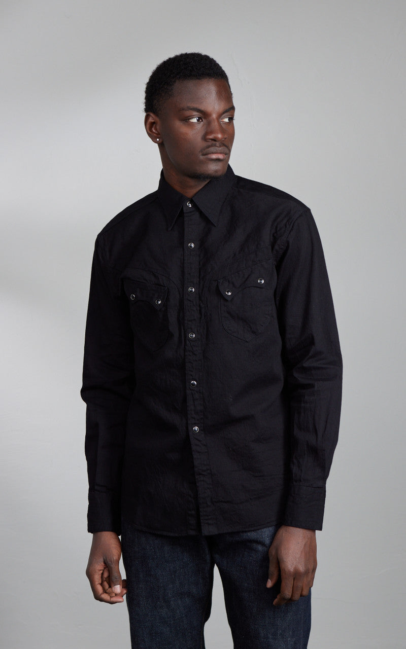Stevenson Overall Co. Cody Denim Shirt Black