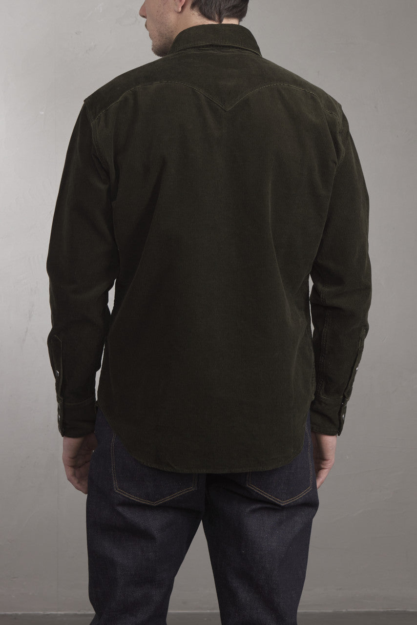 Stevenson Overall Co. Cody Corduroy Shirt Dark Olive