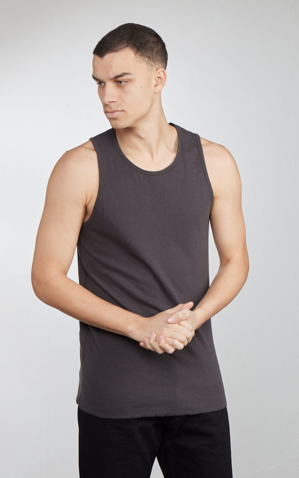 Stevenson Overall Co. DualComfort Cotton Tank Charcoal