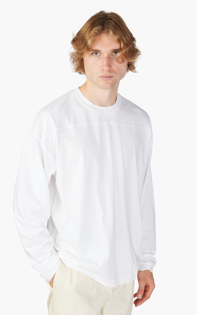 Still By Hand Knitted Rib Long Sleeve White